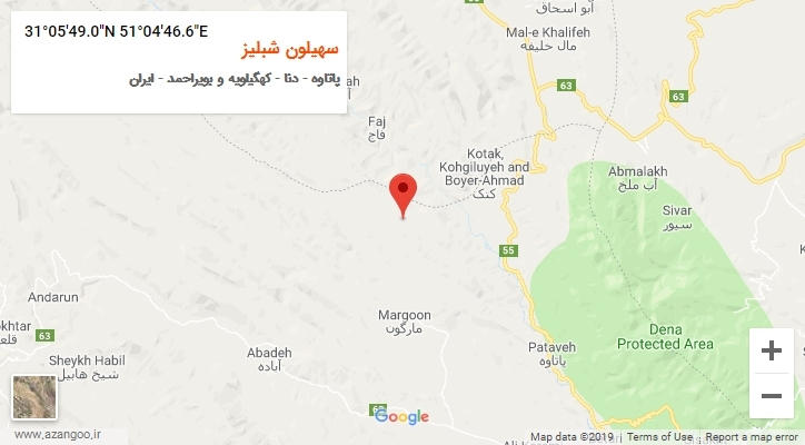 روستای سهیلون شبلیز بر روی نقشه