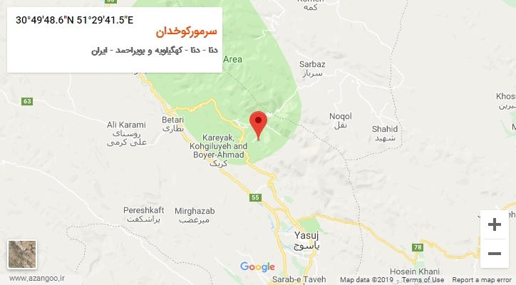 روستای سرمورکوخدان بر روی نقشه