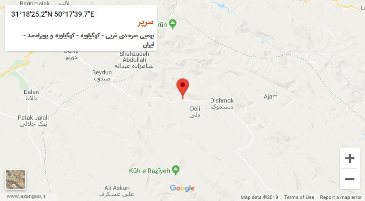 روستای سرپر بر روی نقشه