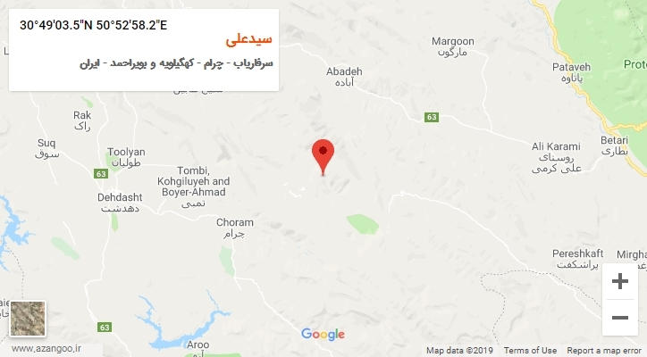 روستای سیدعلی بر روی نقشه