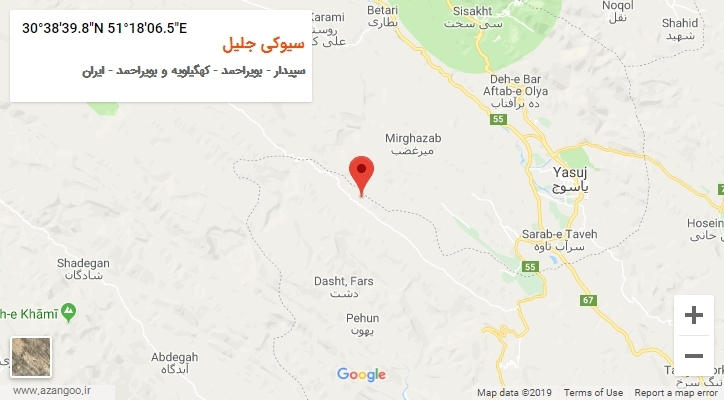 روستای سیوکی جلیل بر روی نقشه