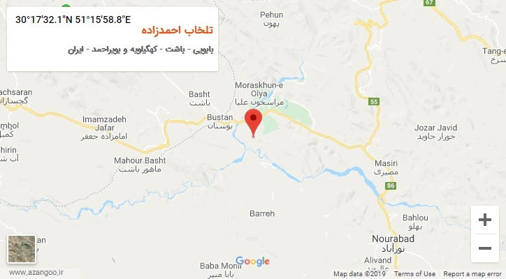 روستای تلخاب احمدزاده بر روی نقشه