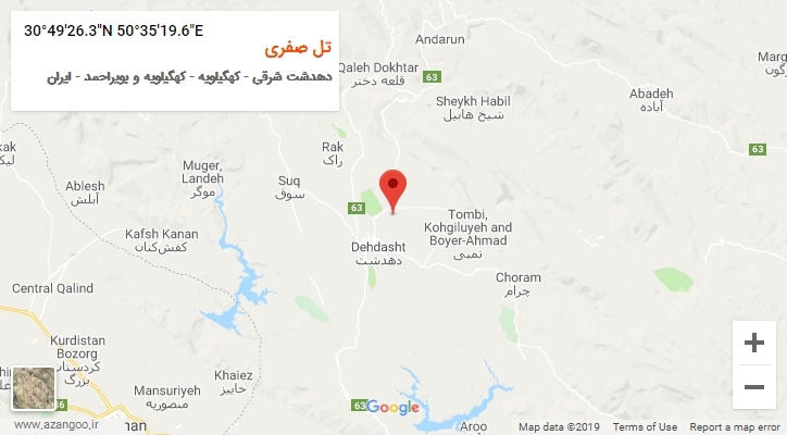 روستای تل صفری بر روی نقشه