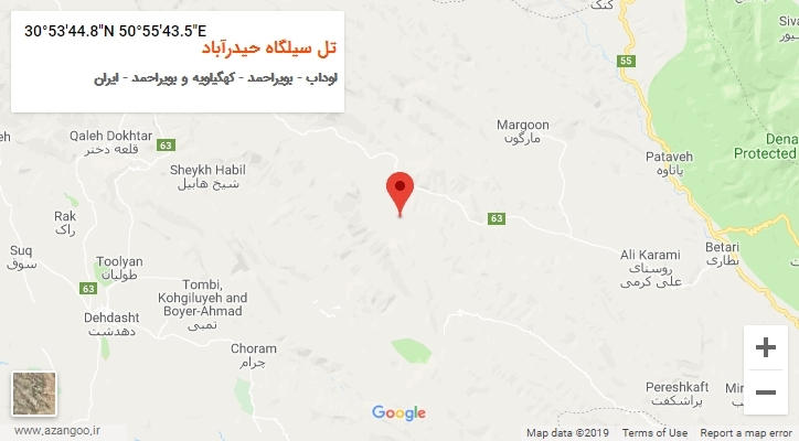 روستای تل سیلگاه حیدرآباد بر روی نقشه