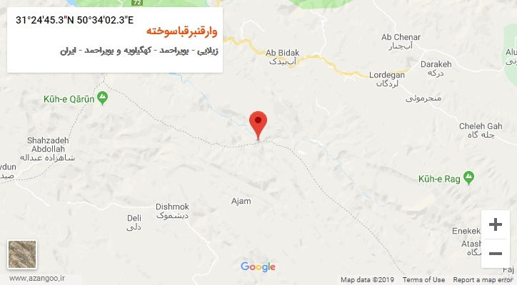 روستای وارقنبرقباسوخته بر روی نقشه