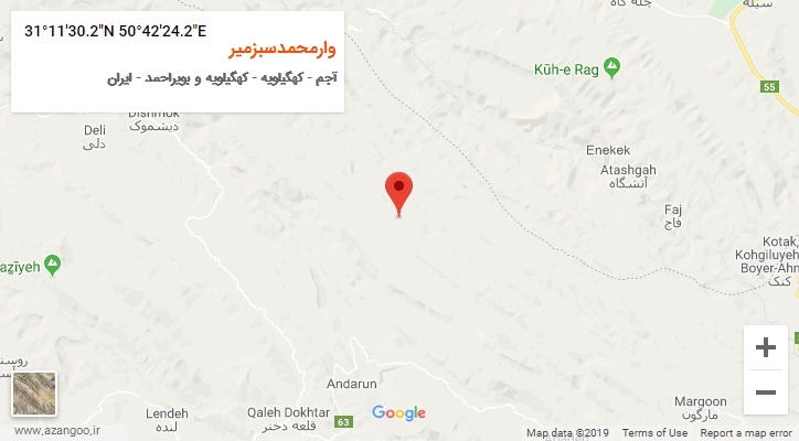 روستای وارمحمدسبزمیر بر روی نقشه