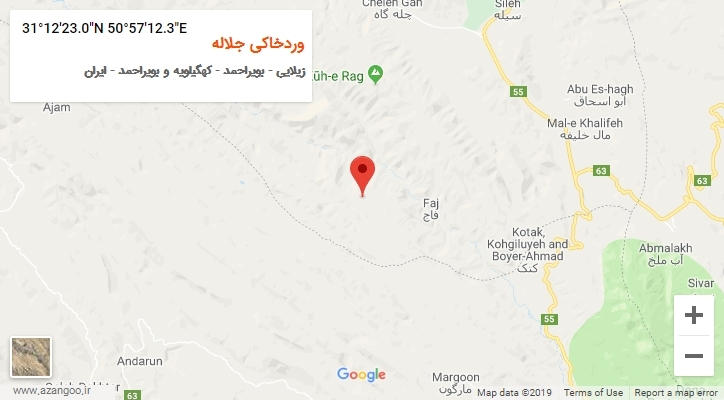 روستای وردخاکی جلاله بر روی نقشه