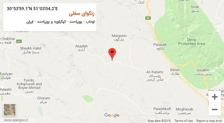 روستای زنگوای سفلی بر روی نقشه