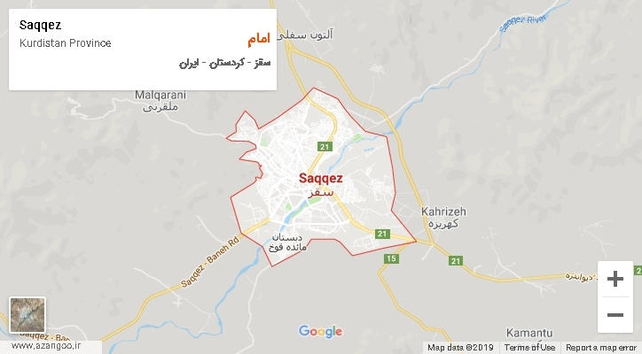 دهستان امام بر روی نقشه