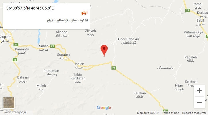 روستای ایلو بر روی نقشه