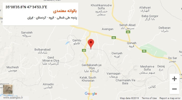 روستای بالوانه معتمدی بر روی نقشه