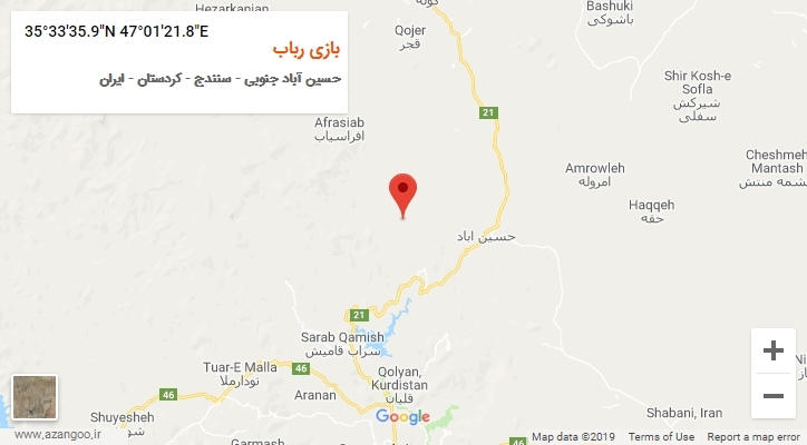 روستای بازی رباب بر روی نقشه