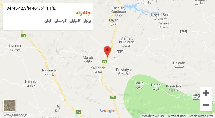 روستای چقابراله بر روی نقشه