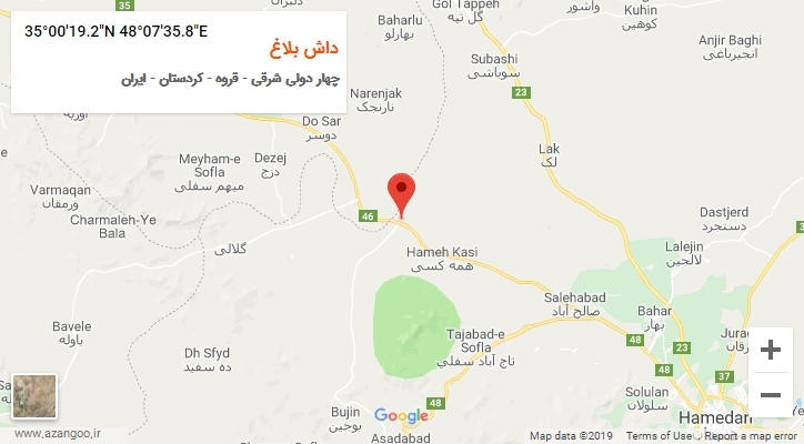 روستای داش بلاغ بر روی نقشه