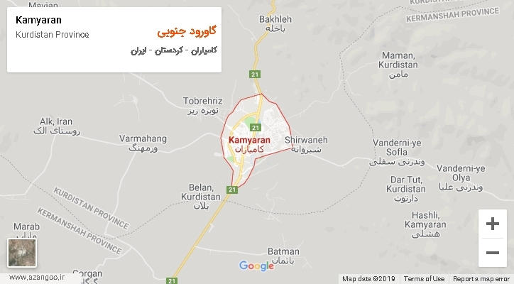 دهستان گاورود جنوبی بر روی نقشه