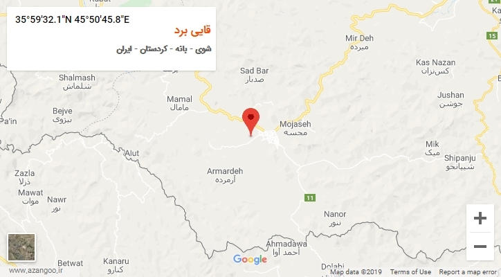 روستای قایی برد بر روی نقشه