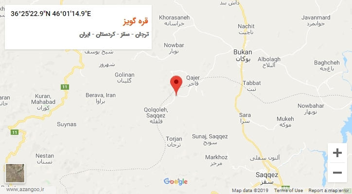 روستای قره گویز بر روی نقشه
