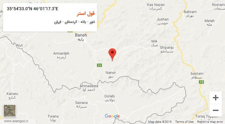 روستای قول استر بر روی نقشه