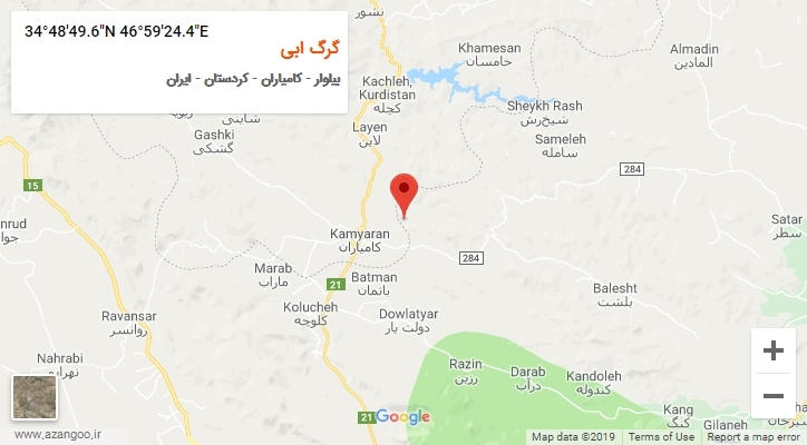 روستای گرگ ابی بر روی نقشه