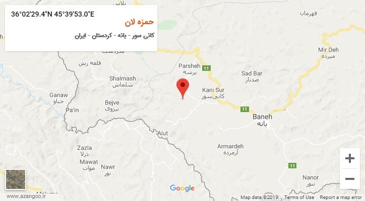 روستای حمزه لان بر روی نقشه
