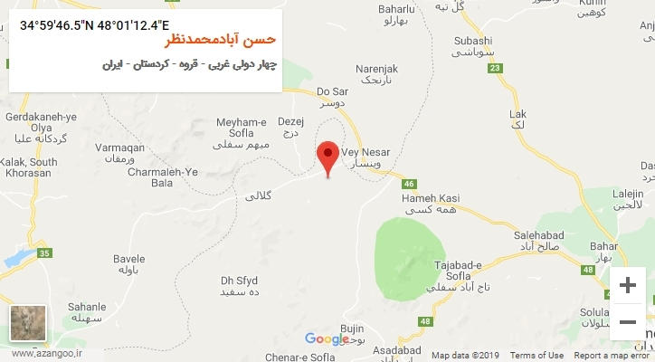 روستای حسن آبادمحمدنظر بر روی نقشه