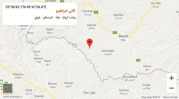 روستای کانی ابراهیم بر روی نقشه