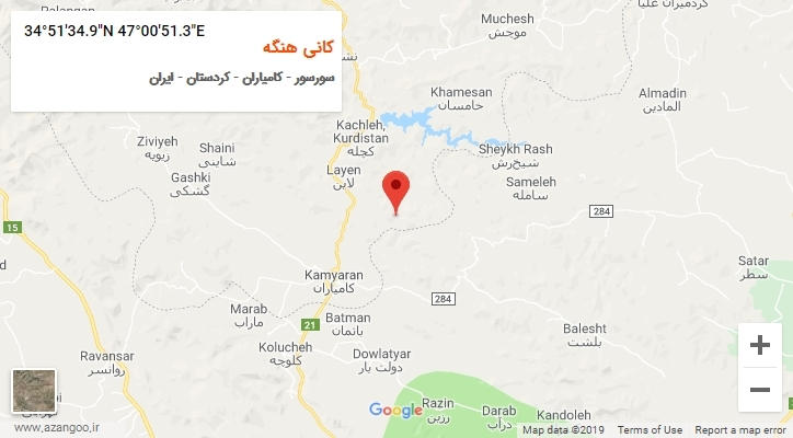 روستای کانی هنگه بر روی نقشه