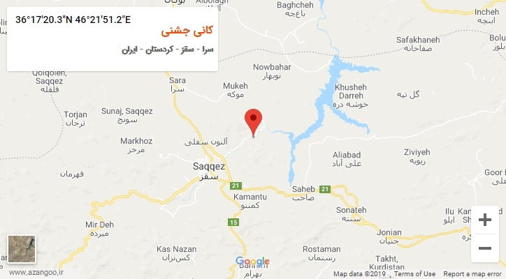 روستای کانی جشنی بر روی نقشه