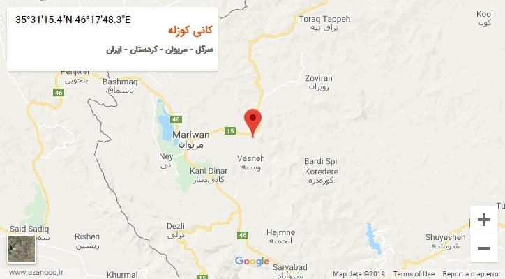 روستای کانی کوزله بر روی نقشه