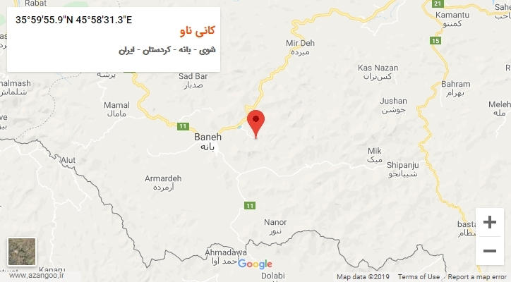 روستای کانی ناو بر روی نقشه