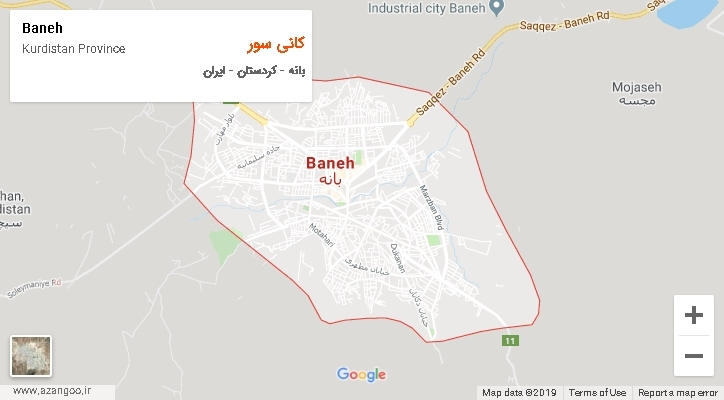دهستان کانی سور بر روی نقشه