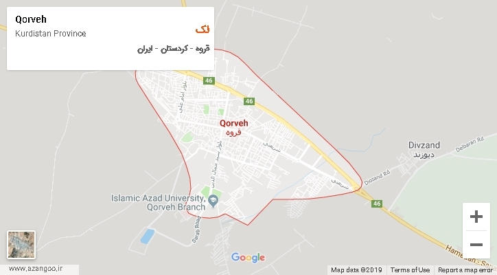 دهستان لک بر روی نقشه