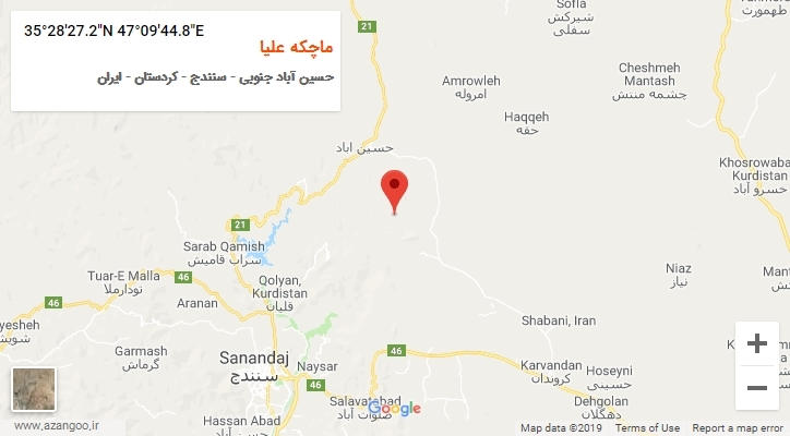 روستای ماچکه علیا بر روی نقشه