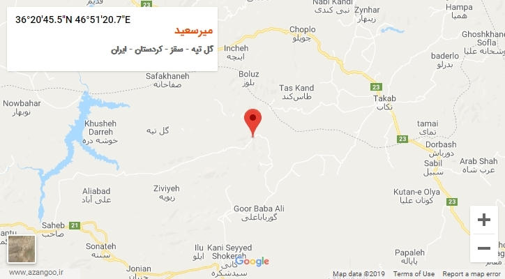 روستای میرسعید بر روی نقشه