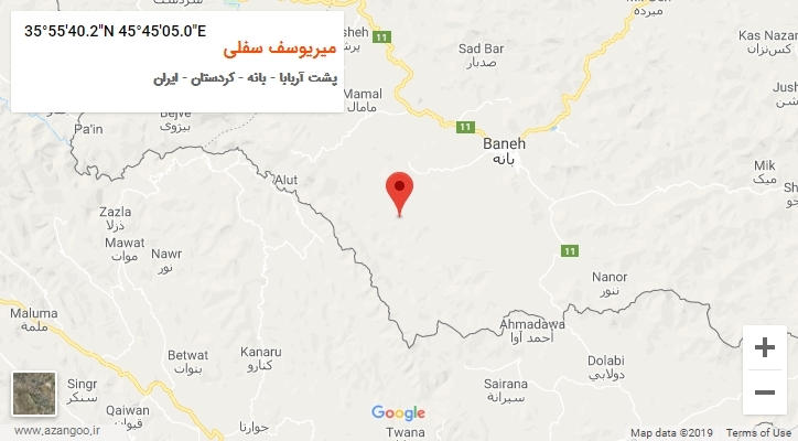 روستای میریوسف سفلی بر روی نقشه