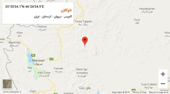 روستای ناوکلان بر روی نقشه