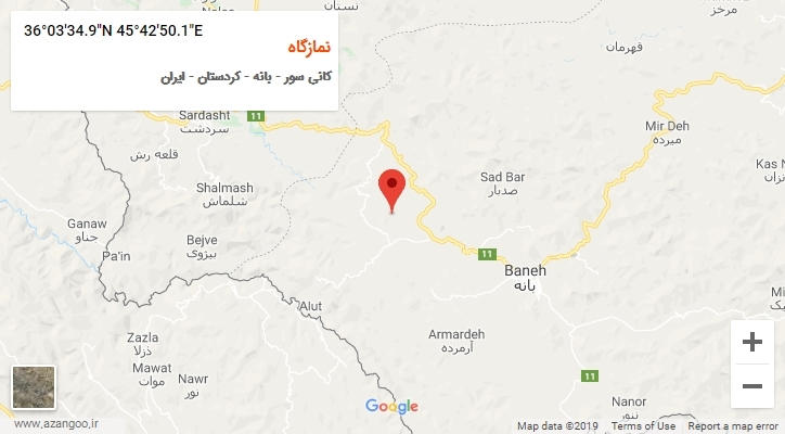روستای نمازگاه بر روی نقشه