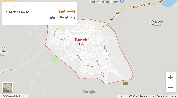دهستان پشت آربابا بر روی نقشه