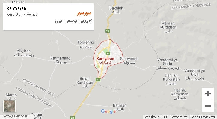 دهستان سورسور بر روی نقشه