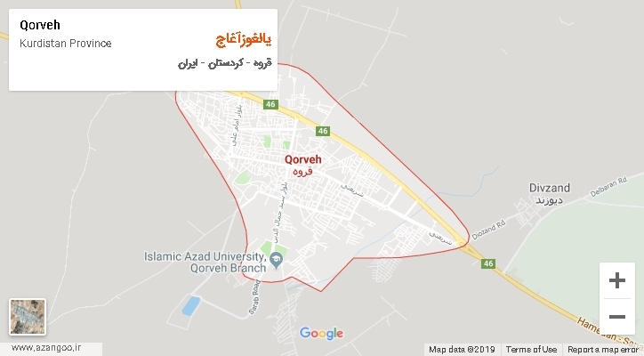 دهستان یالغوزآغاج بر روی نقشه