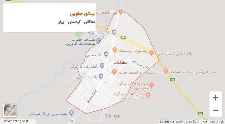 دهستان ییلاق جنوبی بر روی نقشه