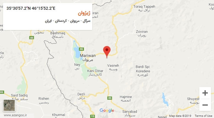 روستای ژیژوان بر روی نقشه