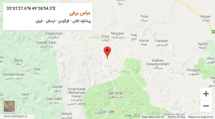 روستای عباس برفی بر روی نقشه