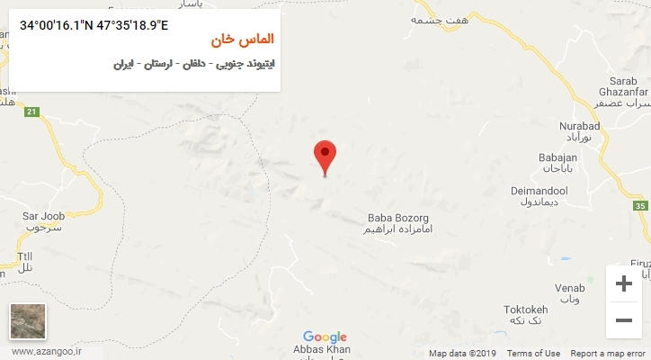 روستای الماس خان بر روی نقشه