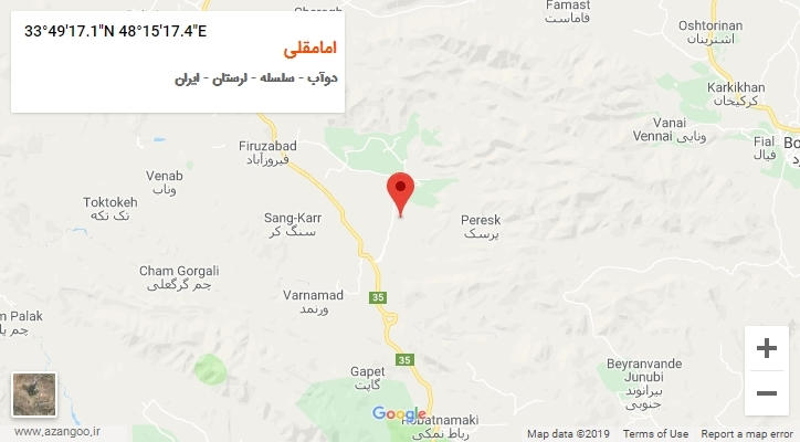 روستای امامقلی بر روی نقشه