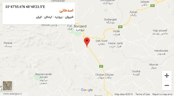 روستای اسدخانی بر روی نقشه