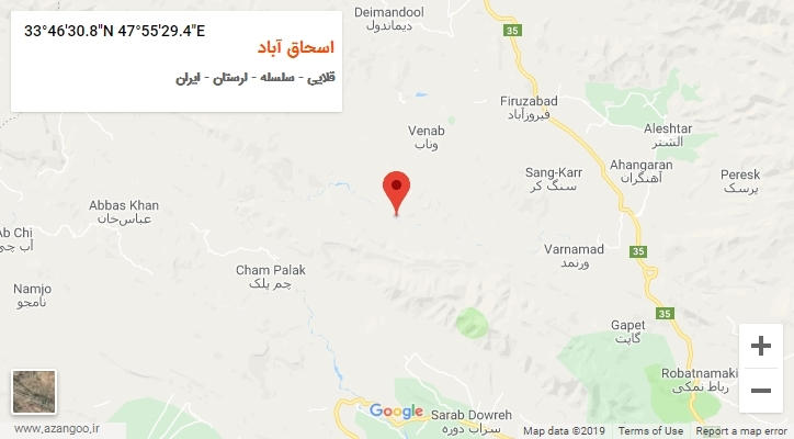 روستای اسحاق آباد بر روی نقشه