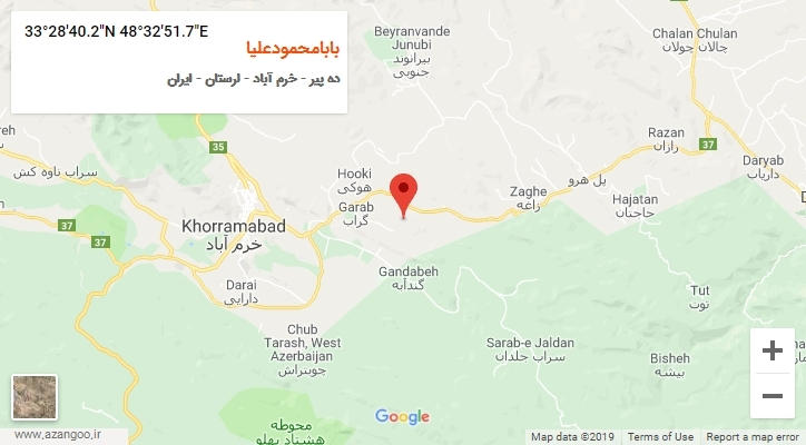 روستای بابامحمودعلیا بر روی نقشه