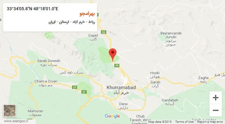 روستای بهرامجو بر روی نقشه