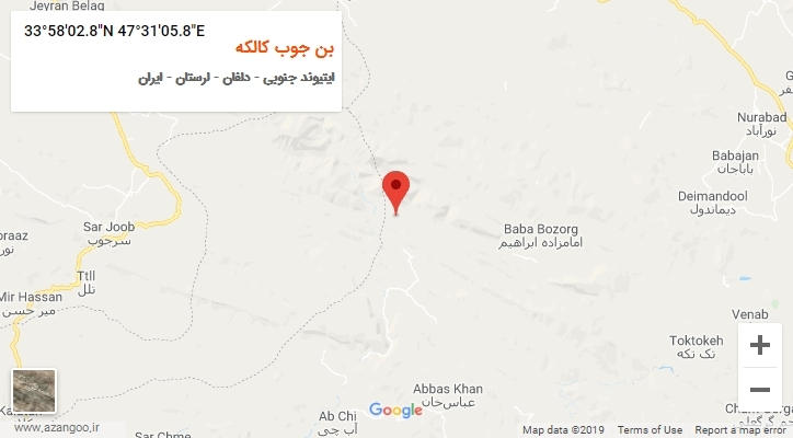 روستای بن جوب کالکه بر روی نقشه